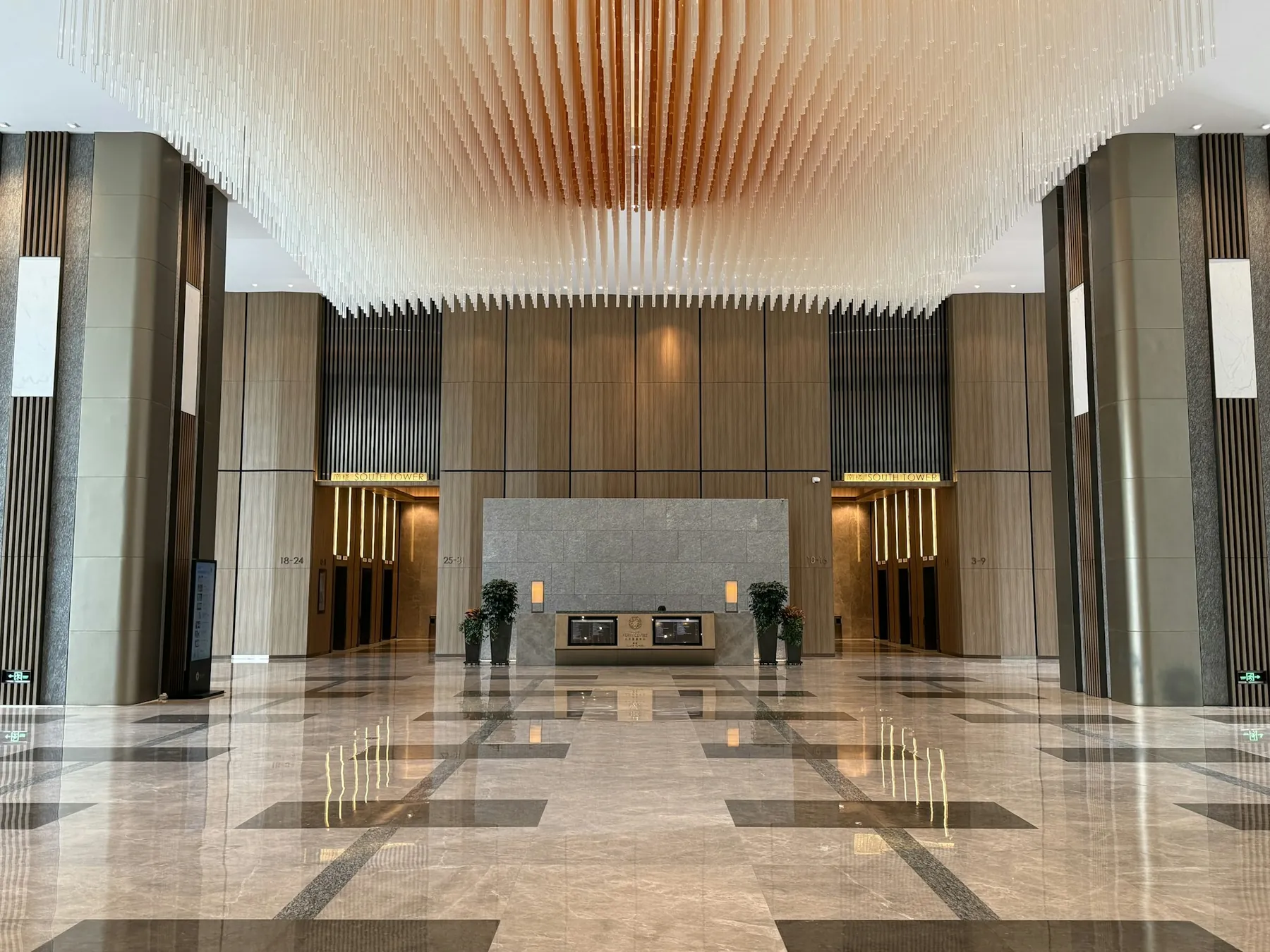 Ceiling and lobby lighting